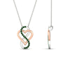 Load image into Gallery viewer, heart-infinity-love-emerald-pendant-in-rose-gold-FDPD11386GEMGR-NL-RG