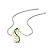 Load image into Gallery viewer, heart-infinity-love-emerald-pendant-in-yellow-gold-FDPD11386GEMGR-NL-YG