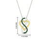 Load image into Gallery viewer, heart-infinity-love-emerald-pendant-in-yellow-gold-FDPD11386GEMGR-NL-YG