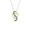 Load image into Gallery viewer, heart-infinity-love-emerald-pendant-in-yellow-gold-FDPD11386GEMGR-NL-YG