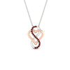Load image into Gallery viewer, heart-infinity-love-ruby-pendant-in-rose-gold-FDPD11386GRUDR-NL-RG