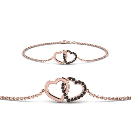 Heart Interlocked Chain Bracelet