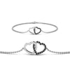 Load image into Gallery viewer, heart-interlocked-black-diamond-bracelet-in-white-gold-FDBRC8649HTGBLACKANGLE1-NL-WG
