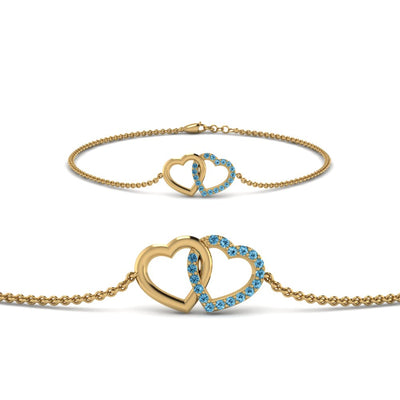 Heart Interlocked Chain Bracelet