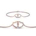 Thumbnail 6 - heart-interlocked-diamond-bracelet-in-rose-gold-FDBRC8649HTANGLE1-NL-RG