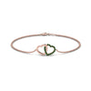 Load image into Gallery viewer, heart-interlocked-emerald-bracelet-in-rose-gold-FDBRC8649HTGEMGR-NL-RG