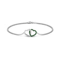 Thumbnail 4 - heart-interlocked-emerald-bracelet-in-white-gold-FDBRC8649HTGEMGR-NL-WG