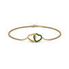 Load image into Gallery viewer, heart-interlocked-emerald-bracelet-in-yellow-gold-FDBRC8649HTGEMGR-NL-YG