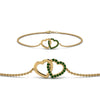 Load image into Gallery viewer, heart-interlocked-emerald-bracelet-in-yellow-gold-FDBRC8649HTGEMGRANGLE1-NL-YG