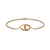 Load image into Gallery viewer, heart-interlocked-orange-sapphire-bracelet-in-yellow-gold-FDBRC8649HTGSAOR-NL-YG