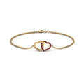 Thumbnail 65 - heart-interlocked-pink-sapphire-bracelet-in-yellow-gold-FDBRC8649HTGSADRPI-NL-YG
