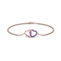 Thumbnail 28 - heart-interlocked-purple-topaz-bracelet-in-rose-gold-FDBRC8649HTGVITO-NL-RG