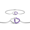 Thumbnail 51 - heart-interlocked-purple-topaz-bracelet-in-white-gold-FDBRC8649HTGVITOANGLE1-NL-WG