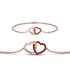 Load image into Gallery viewer, heart-interlocked-ruby-bracelet-in-rose-gold-FDBRC8649HTGRUDRANGLE1-NL-RG