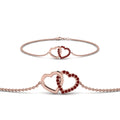 Thumbnail 21 - heart-interlocked-ruby-bracelet-in-rose-gold-FDBRC8649HTGRUDRANGLE1-NL-RG