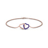 Load image into Gallery viewer, heart-interlocked-sapphire-bracelet-in-rose-gold-FDBRC8649HTGSABL-NL-RG