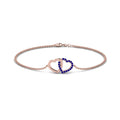 Thumbnail 10 - heart-interlocked-sapphire-bracelet-in-rose-gold-FDBRC8649HTGSABL-NL-RG