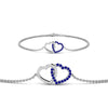 Load image into Gallery viewer, heart-interlocked-sapphire-bracelet-in-white-gold-FDBRC8649HTGSABLANGLE1-NL-WG