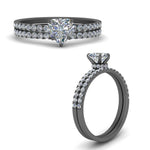 Load image into Gallery viewer, heart-pave-wrap-wedding-ring-set-in-black-gold-in-FD9168HTANGLE3-NL-BG
