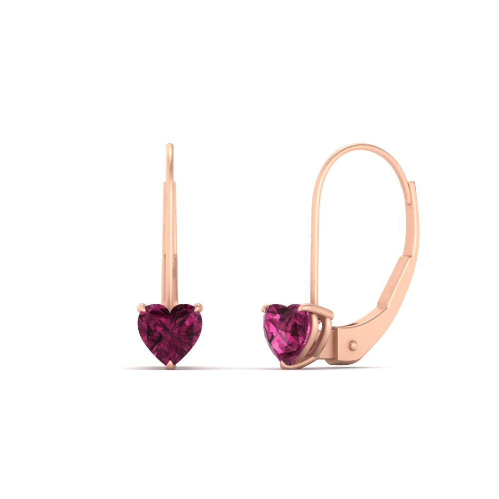 heart-pink-sapphire-solitaire-earrings-1-carat-leverback-in-rose-gold-FD-EAR9225HTGSADRPI-1.00 CT-NL-RG