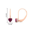 Load image into Gallery viewer, heart-pink-sapphire-solitaire-earrings-1-carat-leverback-in-rose-gold-FD-EAR9225HTGSADRPI-1.00 CT-NL-RG