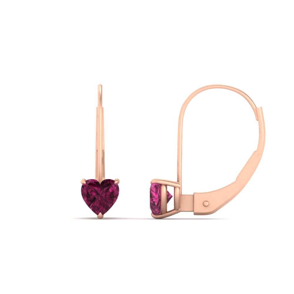 heart-pink-sapphire-solitaire-earrings-1-carat-leverback-in-rose-gold-FD-EAR9225HTGSADRPI-1.00 CT-NL-RG