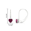 Load image into Gallery viewer, heart-pink-sapphire-solitaire-earrings-1-carat-leverback-in-white-gold-FD-EAR9225HTGSADRPI-1.00 CT-NL-WG