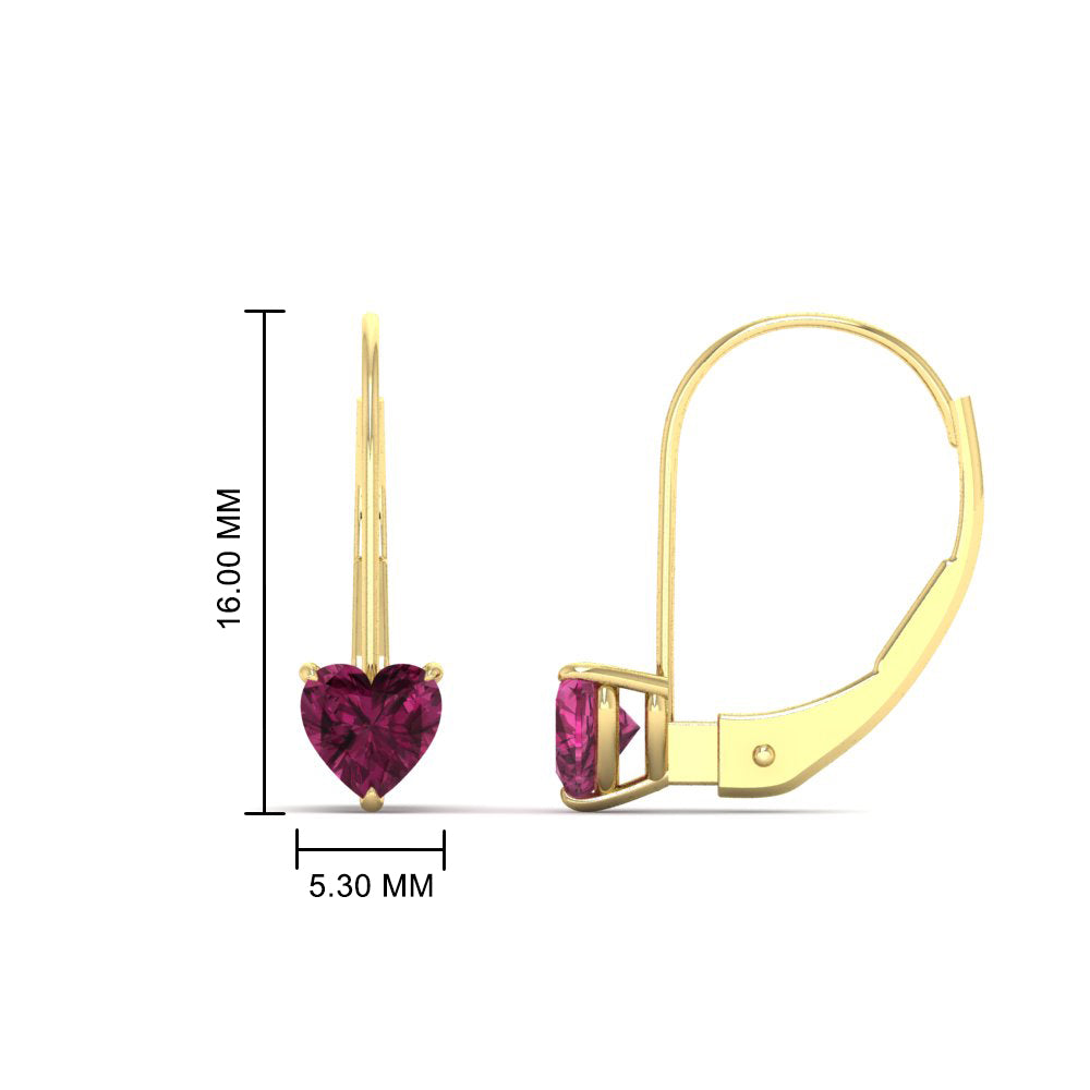 heart-pink-sapphire-solitaire-earrings-1-carat-leverback-in-yellow-gold-FD-EAR9225HTGSADRPI-1.00 CT-NL-YG