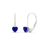 Load image into Gallery viewer, heart-sapphire-solitaire-earrings-1-carat-leverback-in-white-gold-FD-EAR9225HTGSABL-1.00 CT-NL-WG
