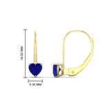 Load image into Gallery viewer, heart-sapphire-solitaire-earrings-1-carat-leverback-in-yellow-gold-FD-EAR9225HTGSABL-1.00 CT-NL-YG
