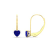Load image into Gallery viewer, heart-sapphire-solitaire-earrings-1-carat-leverback-in-yellow-gold-FD-EAR9225HTGSABL-1.00 CT-NL-YG