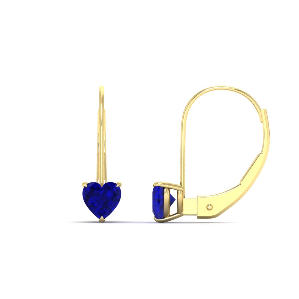heart-sapphire-solitaire-earrings-1-carat-leverback-in-yellow-gold-FD-EAR9225HTGSABL-1.00 CT-NL-YG