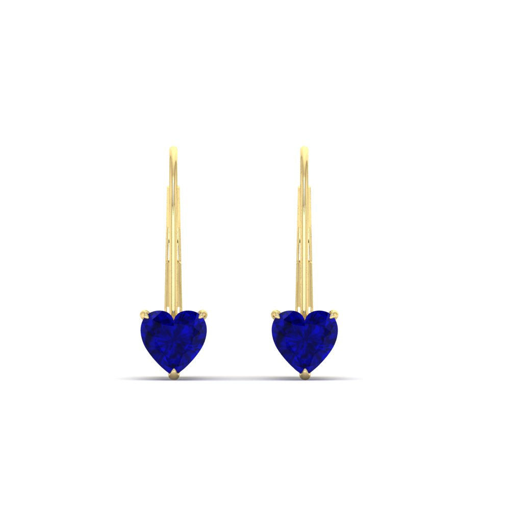 heart-sapphire-solitaire-earrings-1-carat-leverback-in-yellow-gold-FD-EAR9225HTGSABL-1.00 CT-NL-YG