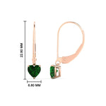 Load image into Gallery viewer, heart-shape-2-carat-solitaire-emerald-lever-back-earrings-in-rose-gold-FDEAR11236HTGEMGR-2.00CT-NL-RG.jpg
