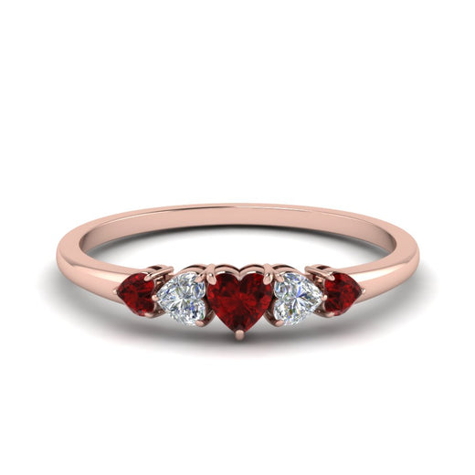 heart-shape-5-stone-diamond-ring-with-ruby-in-rose-gold-FD8898GRUDR-NL-RG