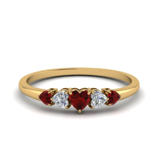 heart-shape-5-stone-diamond-ring-with-ruby-in-yellow-gold-FD8898GRUDR-NL-YG