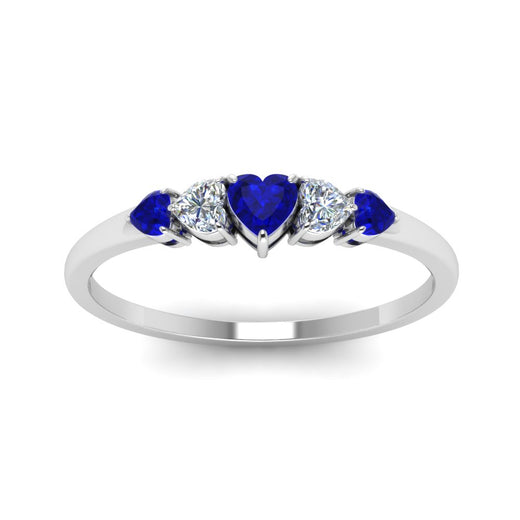 heart-shape-5-stone-diamond-ring-with-sapphire-in-white-gold-FD8898GSABL-NL-WG