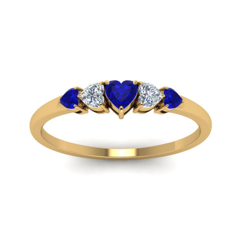 heart-shape-5-stone-diamond-ring-with-sapphire-in-yellow-gold-FD8898GSABL-NL-YG