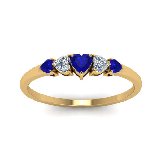 heart-shape-5-stone-diamond-ring-with-sapphire-in-yellow-gold-FD8898GSABL-NL-YG