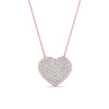 Load image into Gallery viewer, heart-shape-cluster-diamond-pendant-in-rose-gold-FDPD10805ANGLE1-NL-RG