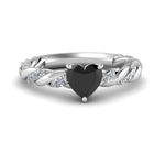 Load image into Gallery viewer, heart-shape-twisted-black-diamond-engagement-ring-in-white-gold-FD9127HTRGBK-NL-WG-GS.jpg
