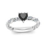Load image into Gallery viewer, heart-shape-twisted-black-diamond-engagement-ring-in-white-gold-FD9127HTRGBK-NL-WG-GS.jpg
