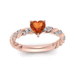 Load image into Gallery viewer, heart-shape-twisted-orange-sapphire-engagement-ring-in-rose-gold-FD9127HTRGOS-NL-RG-GS.jpg
