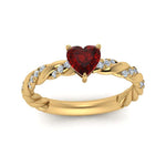 Load image into Gallery viewer, heart-shape-twisted-ruby-engagement-ring-in-yellow-gold-FD9127HTRGRD-NL-YG-GS.jpg
