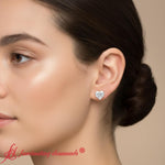 Load image into Gallery viewer, heart-shaped-3-prong-basket-stud-earring-one-carat-in-rose-gold-fdear10411ht-1-00-ct-model
