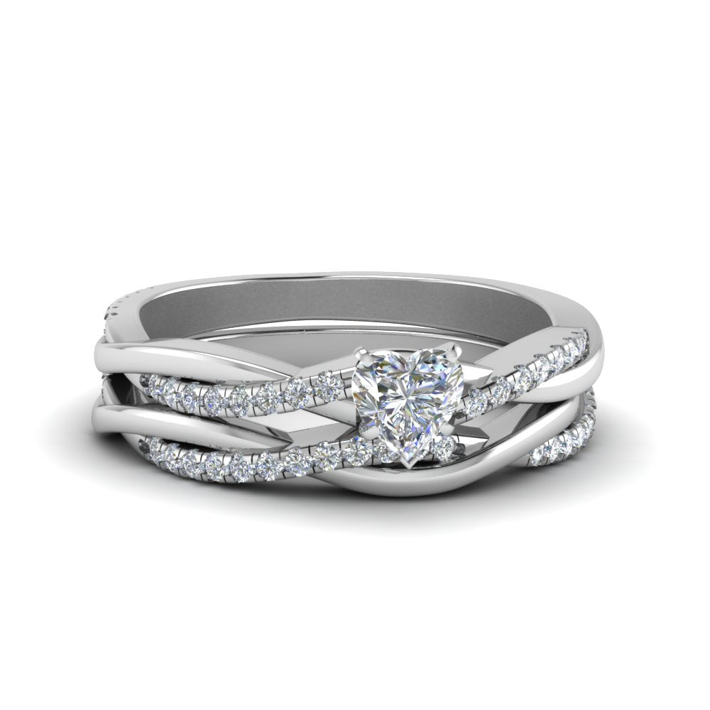 heart-shaped-Infinity-twist-diamond-matching-bridal-set-in-14K-white-gold-FD8253HT-NL-WG