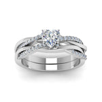 Load image into Gallery viewer, heart-shaped-Infinity-twist-diamond-matching-bridal-set-in-14K-white-gold-FD8253HT-NL-WG

