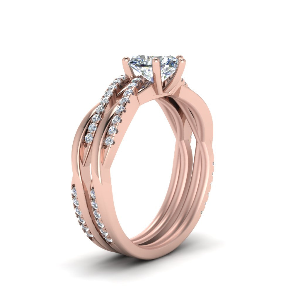 heart-shaped-Infinity-twist-diamond-matching-bridal-set-in-14K-rose-gold-FD8253HT-NL-RG