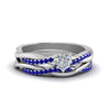 Load image into Gallery viewer, heart-shaped-Infinity-twist-diamond-matching-bridal-set-with-blue-sapphire-in-14K-white-gold-FD8253HTGSABL-NL-WG