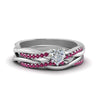 Load image into Gallery viewer, heart-shaped-Infinity-twist-diamond-matching-bridal-set-with-pink-sapphire-in-950-Platinum-FD8253HTGSADRPI-NL-WG